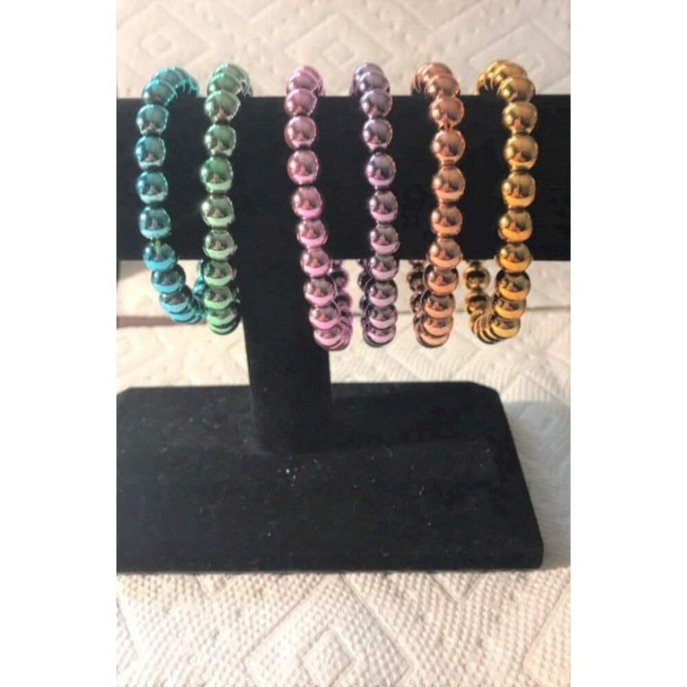 Aura Hematite Beaded Bracelet - Your Choice